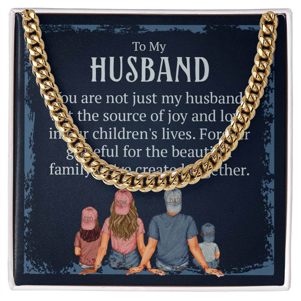 To my Husband, Necklace customised message card - Gift Junction 
