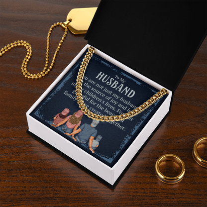 To my Husband, Necklace customised message card - Gift Junction 