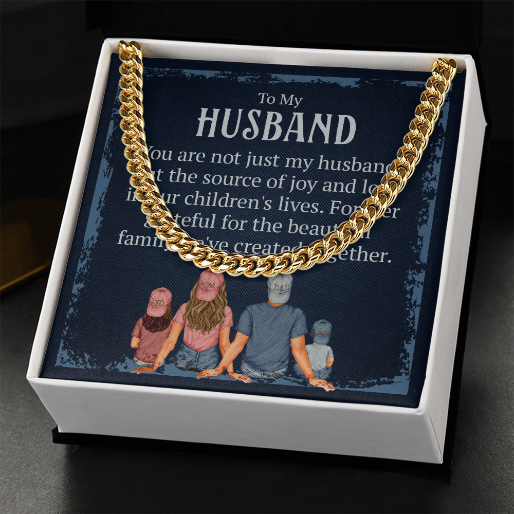 To my Husband, Necklace customised message card - Gift Junction 