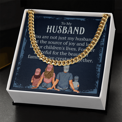 To my Husband, Necklace customised message card - Gift Junction 