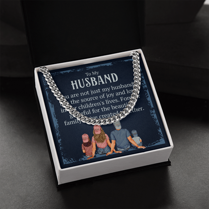 To my Husband, Necklace customised message card - Gift Junction 