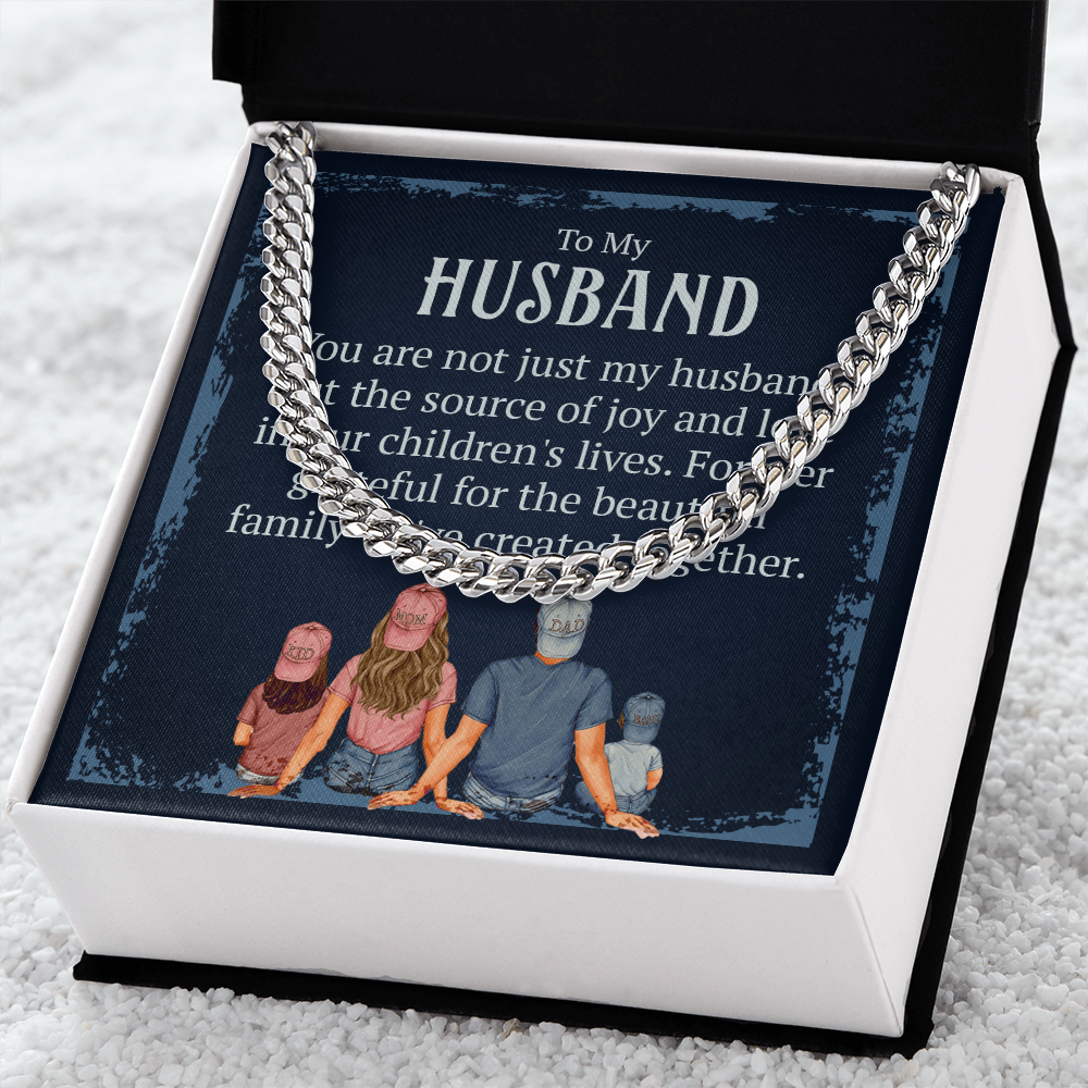 To my Husband, Necklace customised message card - Gift Junction 