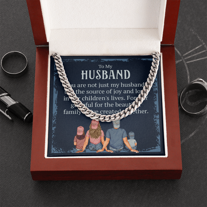 To my Husband, Necklace customised message card - Gift Junction 