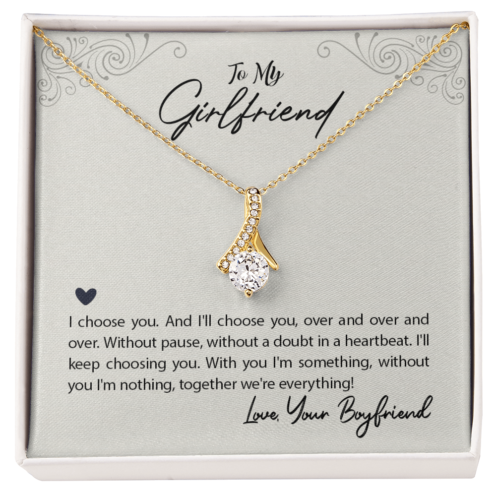 To love of my life, my girlfriend, Personalized gift necklace with message card - Gift Junction 