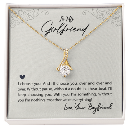 To love of my life, my girlfriend, Personalized gift necklace with message card - Gift Junction 
