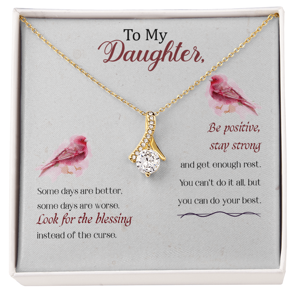 Heartfelt message To my Daughter, Necklace gift on Birthday, Mother's Day - Gift Junction 