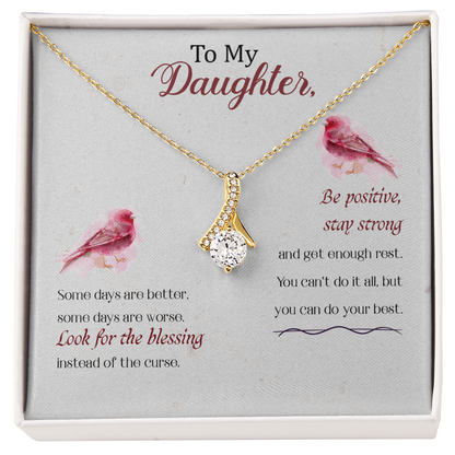 Heartfelt message To my Daughter, Necklace gift on Birthday, Mother's Day - Gift Junction 