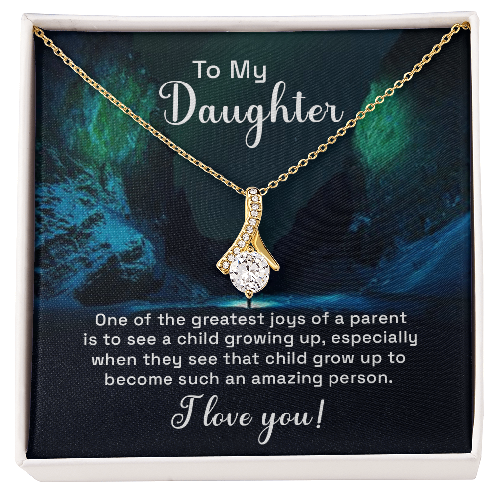 To my Daughter Alluring Beauty Shinning Necklace - Gift Junction 
