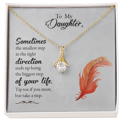 To my Daughter, Personalized message card Necklace - Gift Junction 
