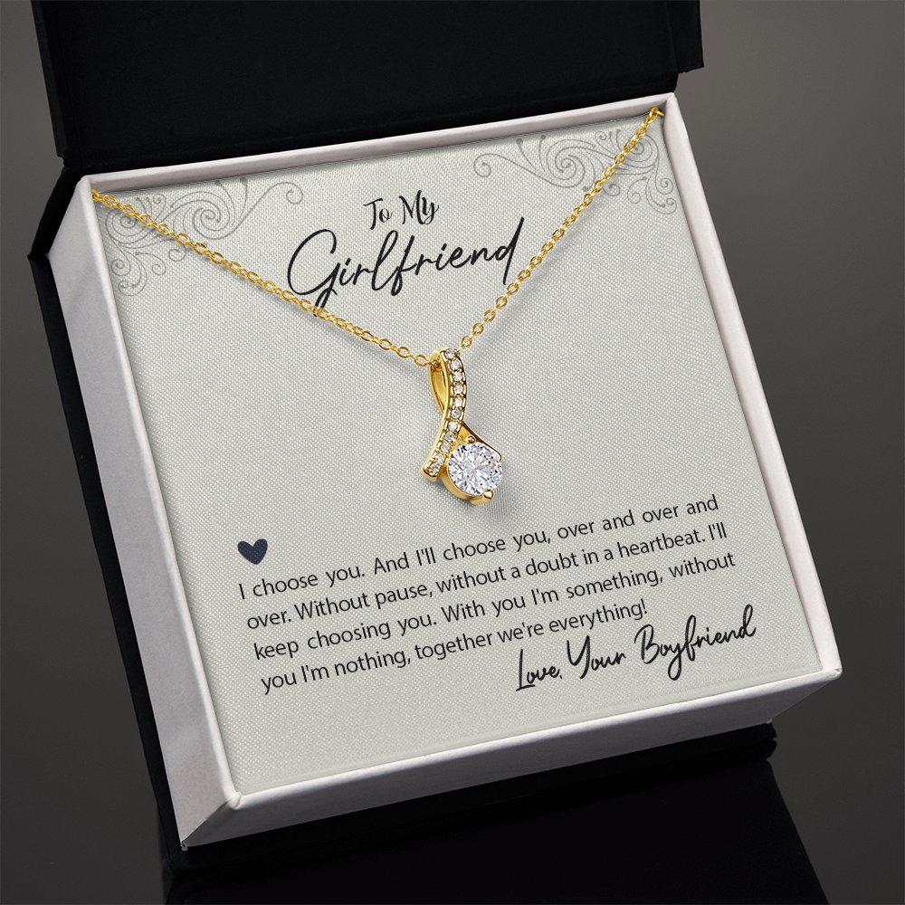 To love of my life, my girlfriend, Personalized gift necklace with message card - Gift Junction 