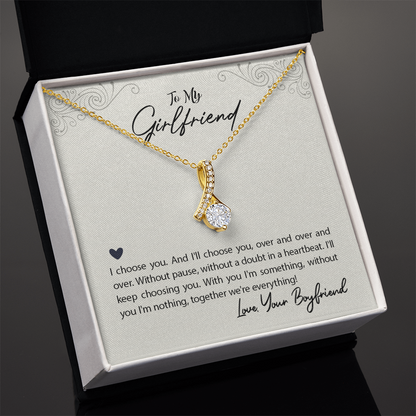 To love of my life, my girlfriend, Personalized gift necklace with message card - Gift Junction 