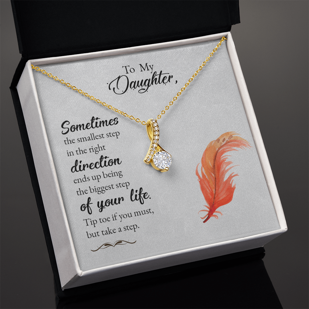 To my Daughter, Personalized message card Necklace - Gift Junction 