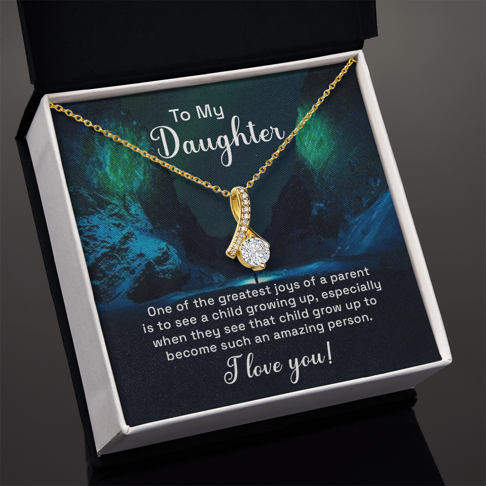 To my Daughter Alluring Beauty Shinning Necklace - Gift Junction 