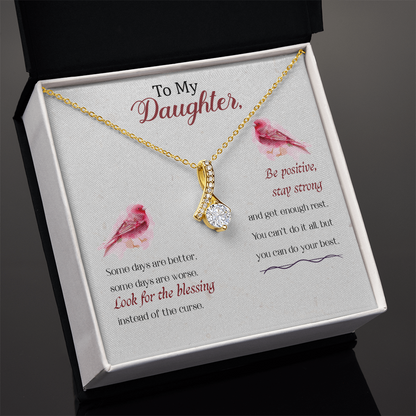 Heartfelt message To my Daughter, Necklace gift on Birthday, Mother's Day - Gift Junction 