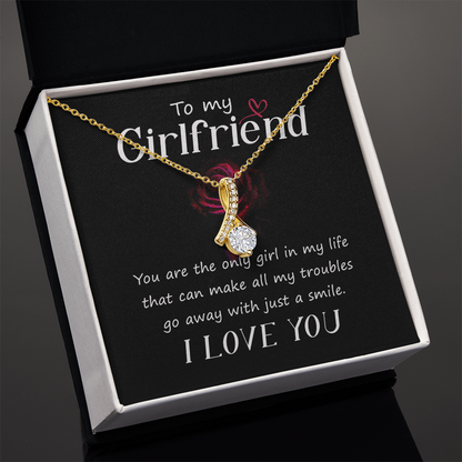 Valentines Day Gifts - I Love You Gifts for Her -  Alluring beauty heart Necklace with Printed Message - Birthday, Wedding , to my Girlfriend - I Love You Presents for Valentine - Gift Junction 