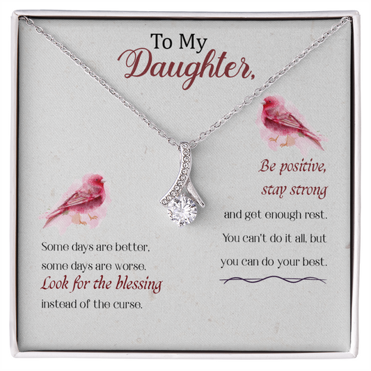 Heartfelt message To my Daughter, Necklace gift on Birthday, Mother's Day - Gift Junction 