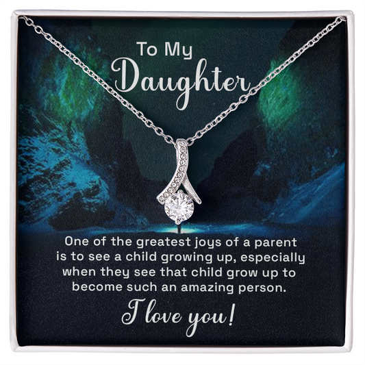 To my Daughter Alluring Beauty Shinning Necklace - Gift Junction 