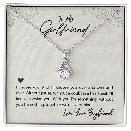 To love of my life, my girlfriend, Personalized gift necklace with message card - Gift Junction 