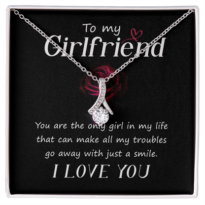 Valentines Day Gifts - I Love You Gifts for Her -  Alluring beauty heart Necklace with Printed Message - Birthday, Wedding , to my Girlfriend - I Love You Presents for Valentine - Gift Junction 