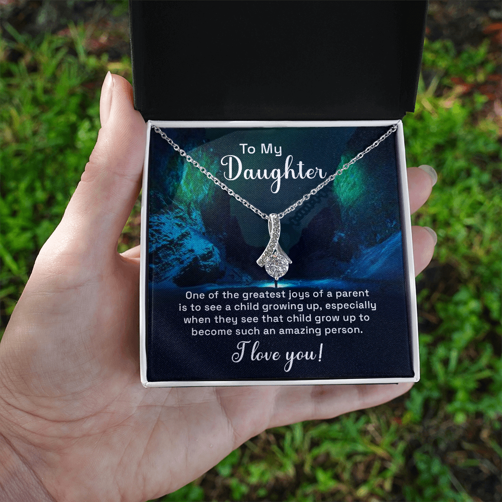 To my Daughter Alluring Beauty Shinning Necklace - Gift Junction 