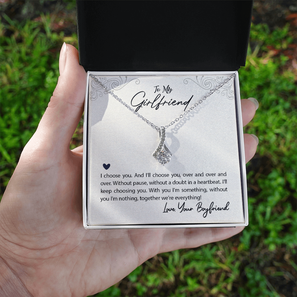 To love of my life, my girlfriend, Personalized gift necklace with message card - Gift Junction 