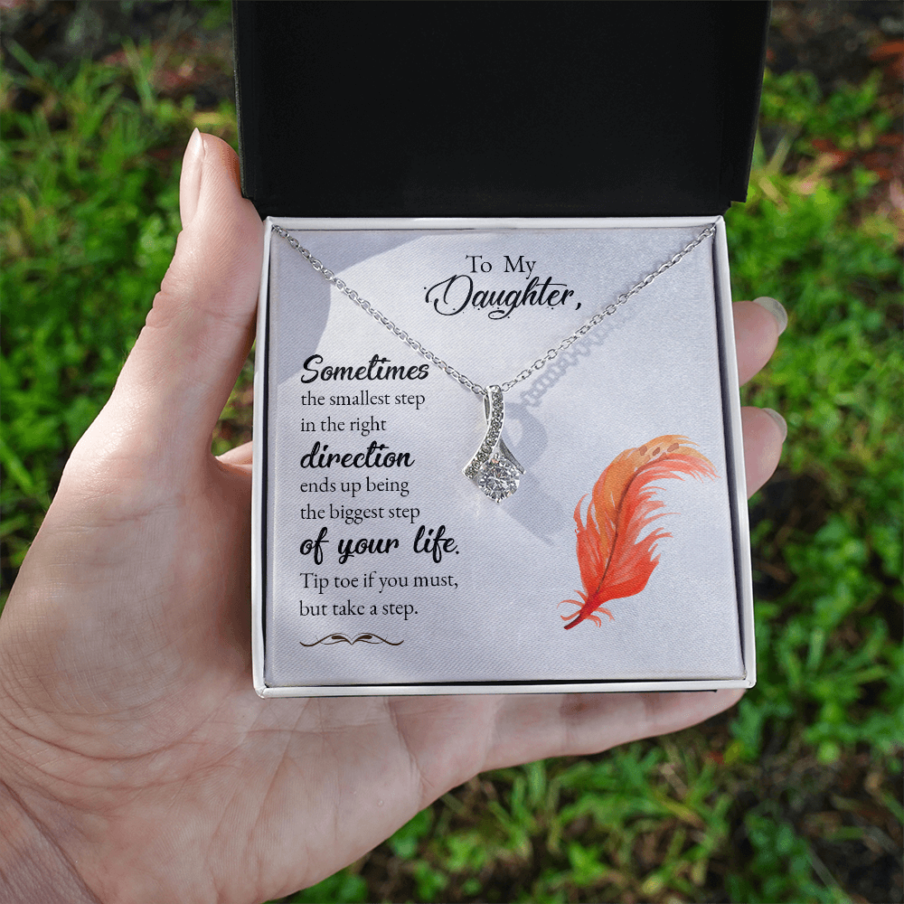 To my Daughter, Personalized message card Necklace - Gift Junction 
