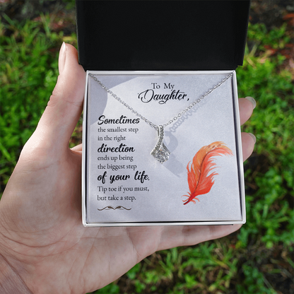 To my Daughter, Personalized message card Necklace - Gift Junction 