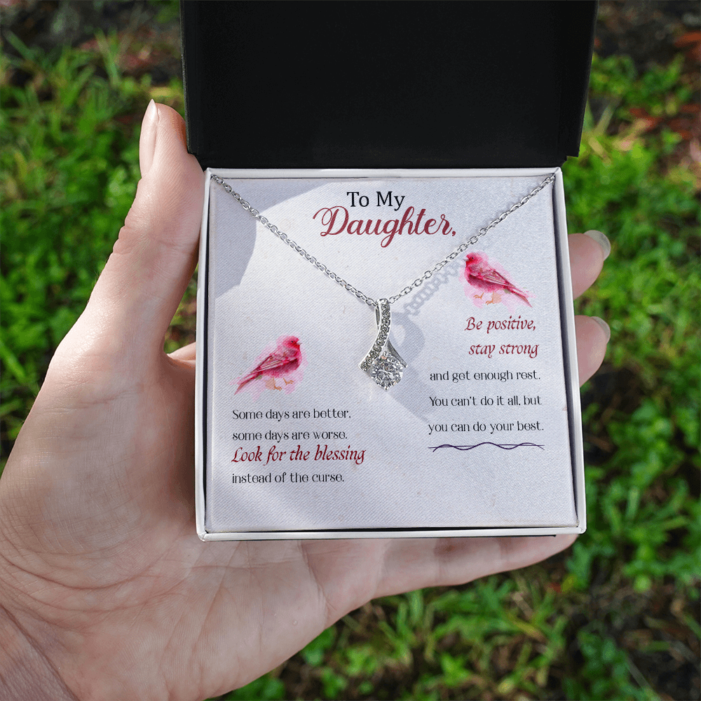 Heartfelt message To my Daughter, Necklace gift on Birthday, Mother's Day - Gift Junction 