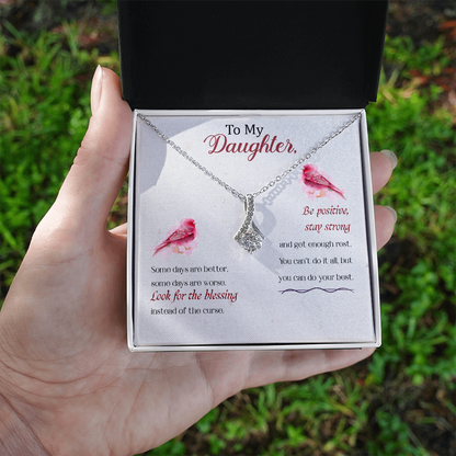 Heartfelt message To my Daughter, Necklace gift on Birthday, Mother's Day - Gift Junction 