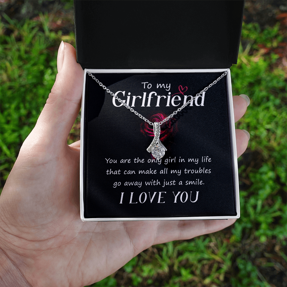 Valentines Day Gifts - I Love You Gifts for Her -  Alluring beauty heart Necklace with Printed Message - Birthday, Wedding , to my Girlfriend - I Love You Presents for Valentine - Gift Junction 