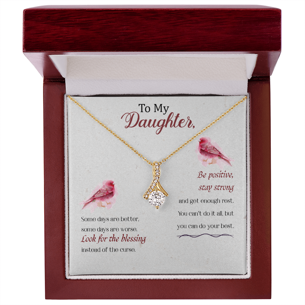 Heartfelt message To my Daughter, Necklace gift on Birthday, Mother's Day - Gift Junction 