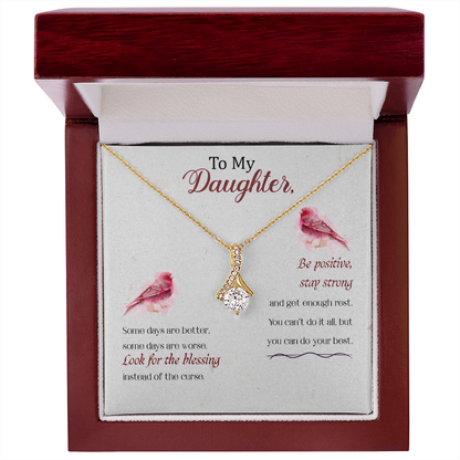 Heartfelt message To my Daughter, Necklace gift on Birthday, Mother's Day - Gift Junction 