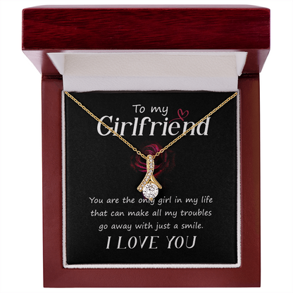 Valentines Day Gifts - I Love You Gifts for Her -  Alluring beauty heart Necklace with Printed Message - Birthday, Wedding , to my Girlfriend - I Love You Presents for Valentine - Gift Junction 