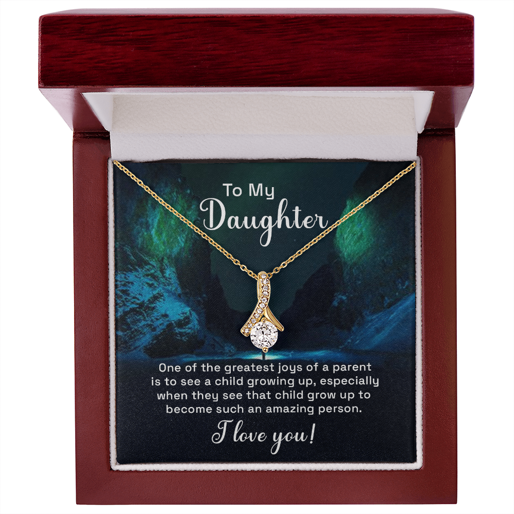 To my Daughter Alluring Beauty Shinning Necklace - Gift Junction 