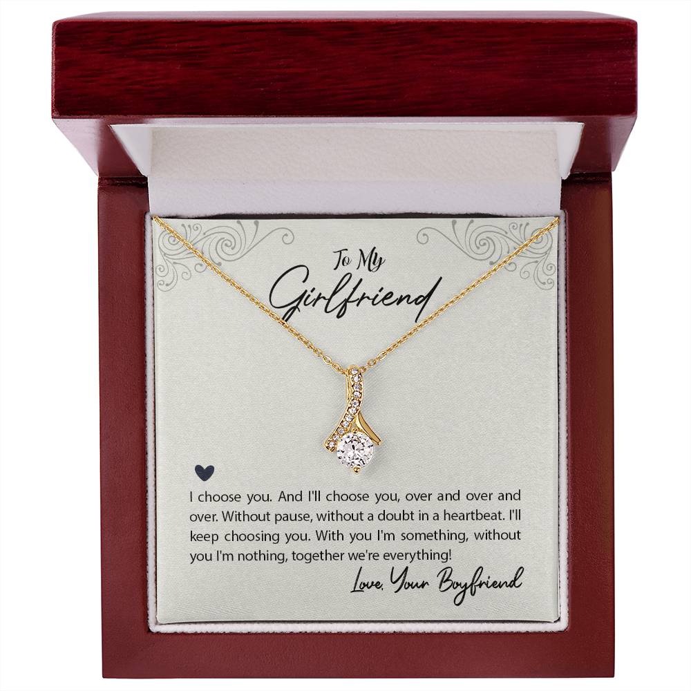 To love of my life, my girlfriend, Personalized gift necklace with message card - Gift Junction 