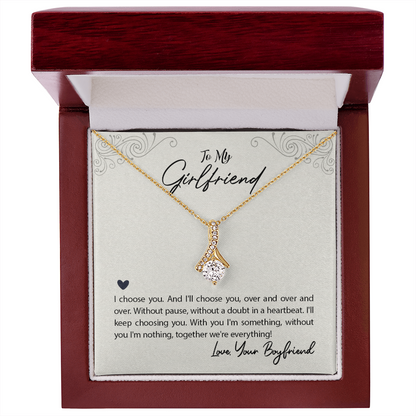 To love of my life, my girlfriend, Personalized gift necklace with message card - Gift Junction 