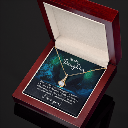 To my Daughter Alluring Beauty Shinning Necklace - Gift Junction 