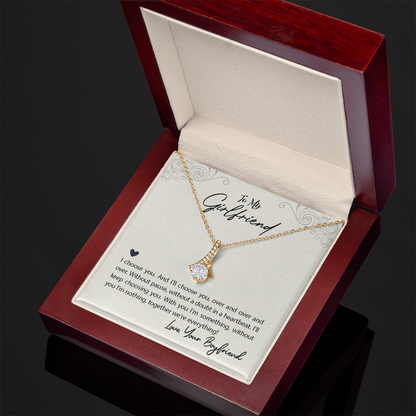 To love of my life, my girlfriend, Personalized gift necklace with message card - Gift Junction 