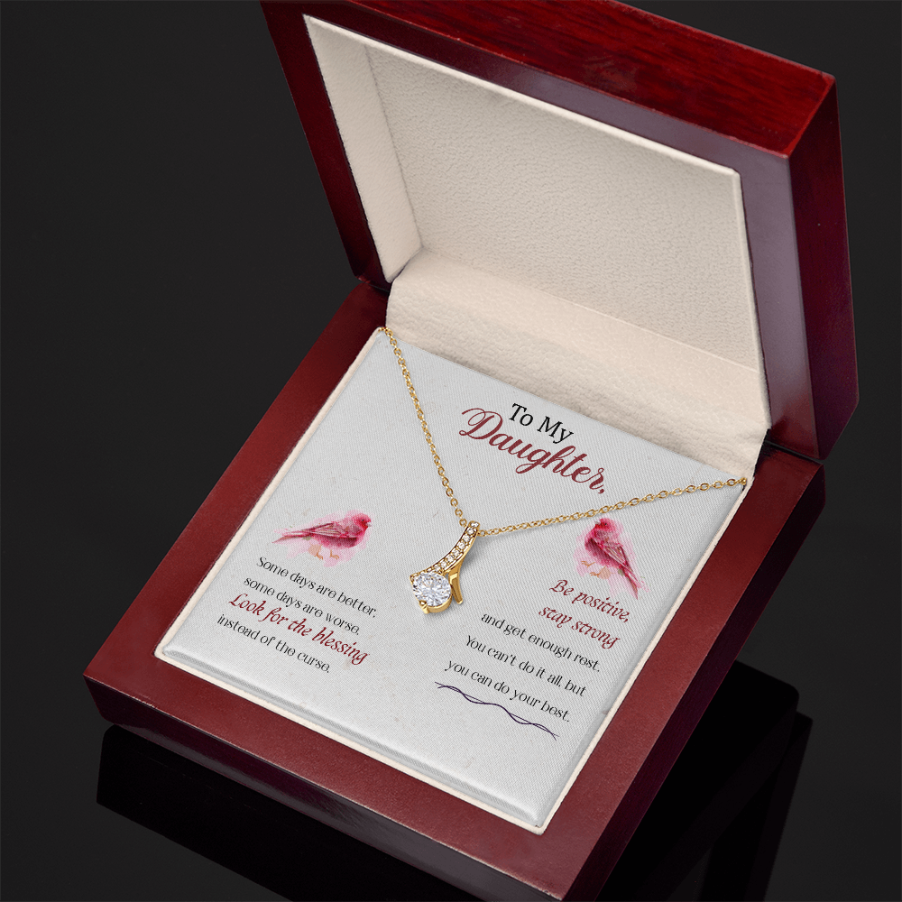 Heartfelt message To my Daughter, Necklace gift on Birthday, Mother's Day - Gift Junction 