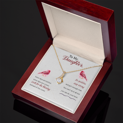 Heartfelt message To my Daughter, Necklace gift on Birthday, Mother's Day - Gift Junction 