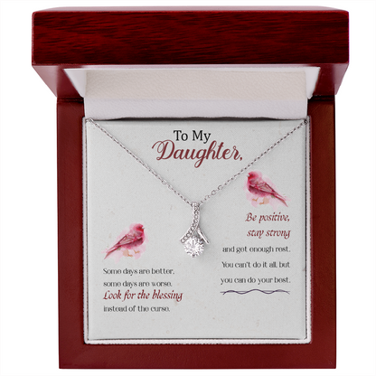 Heartfelt message To my Daughter, Necklace gift on Birthday, Mother's Day - Gift Junction 
