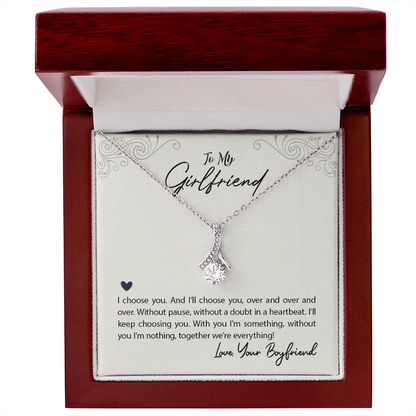 To love of my life, my girlfriend, Personalized gift necklace with message card - Gift Junction 