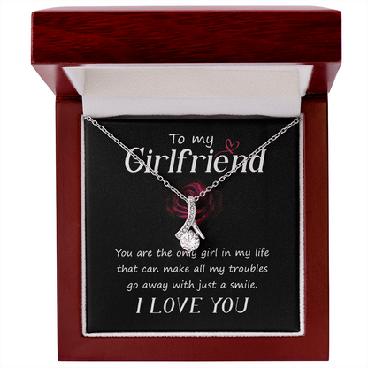 Valentines Day Gifts - I Love You Gifts for Her -  Alluring beauty heart Necklace with Printed Message - Birthday, Wedding , to my Girlfriend - I Love You Presents for Valentine - Gift Junction 