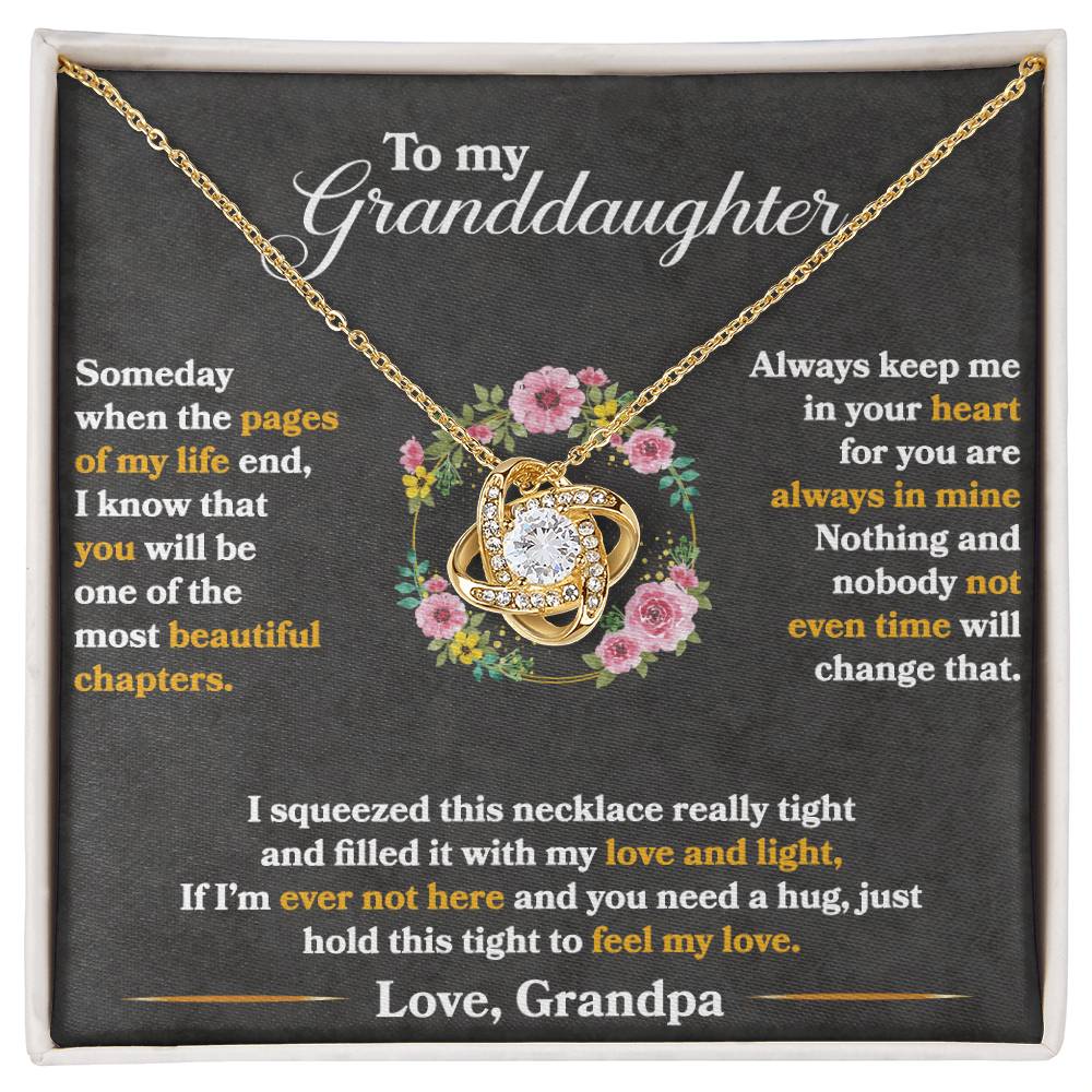 To My Granddaughter, Hold This Tight To Feel My Love -  Gift Junction