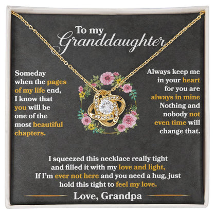 To My Granddaughter, Hold This Tight To Feel My Love -  Gift Junction