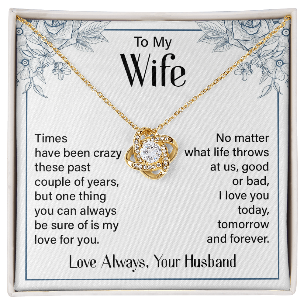 To my Wife, Personalised Gift, Heart Necklace, Any Text, Gift for Her, Birthday, Anniversary - Gift Junction 