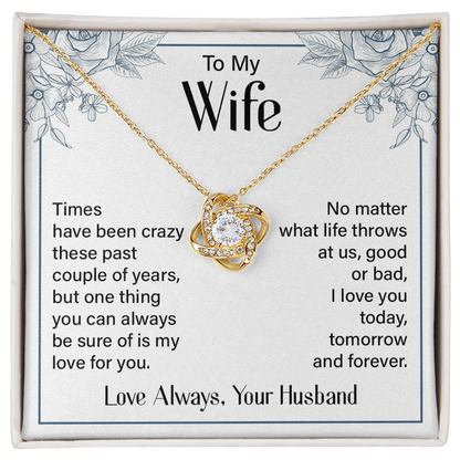 To my Wife, Personalised Gift, Heart Necklace, Any Text, Gift for Her, Birthday, Anniversary - Gift Junction 