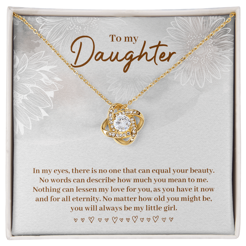 Personalized Gift to my Daughter, Heart Knot Pendant sentimental gift on Birthday, christmas, event - Gift Junction 