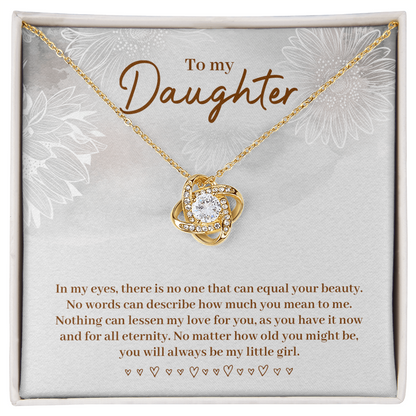 Personalized Gift to my Daughter, Heart Knot Pendant sentimental gift on Birthday, christmas, event - Gift Junction 