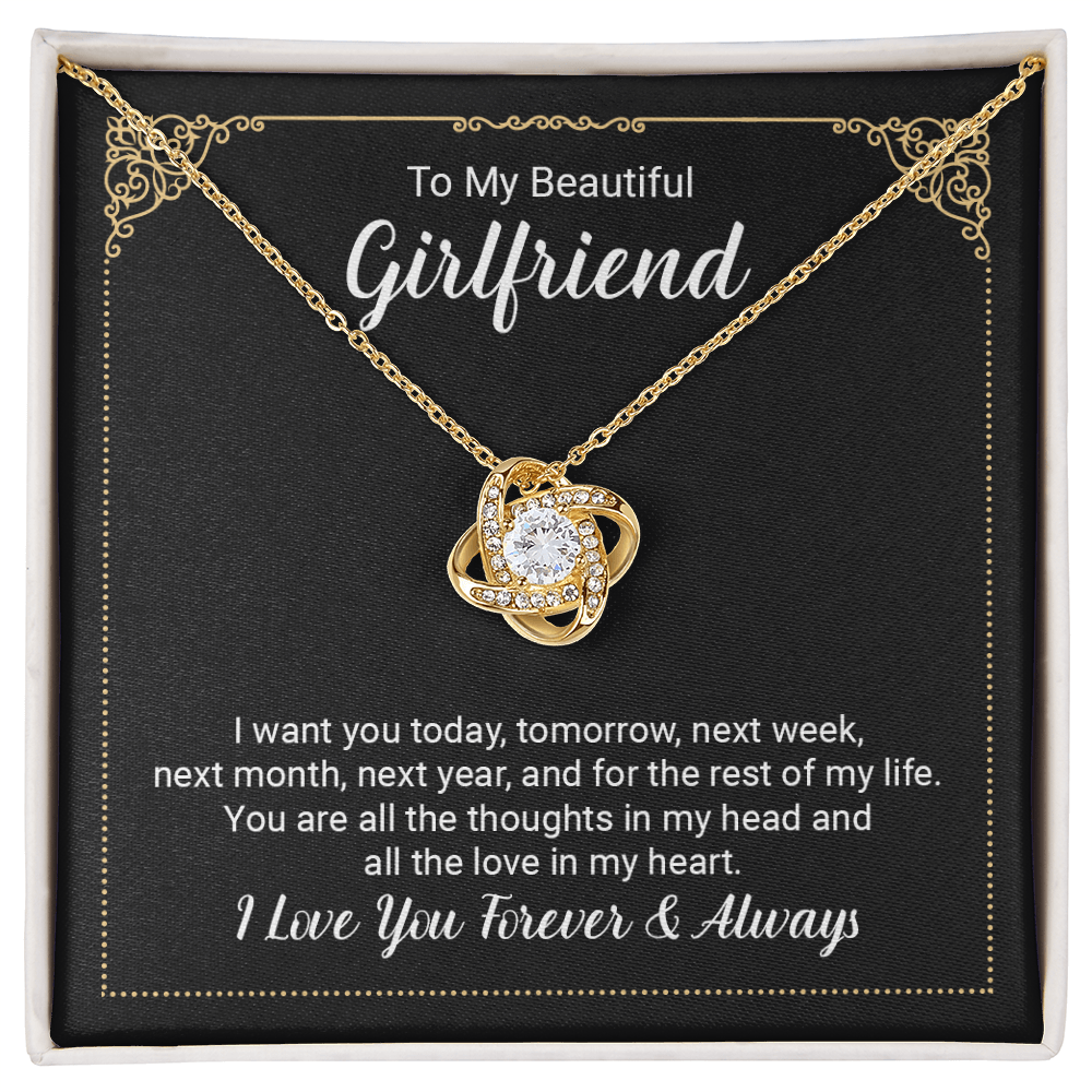 Necklace Gift From Husband w Message Card & Gift box, Wife Gift For Anniversary, Valentine's Day Birthday, Romantic Gifts For Her, To My Beautiful Girlfriend - Gift Junction 